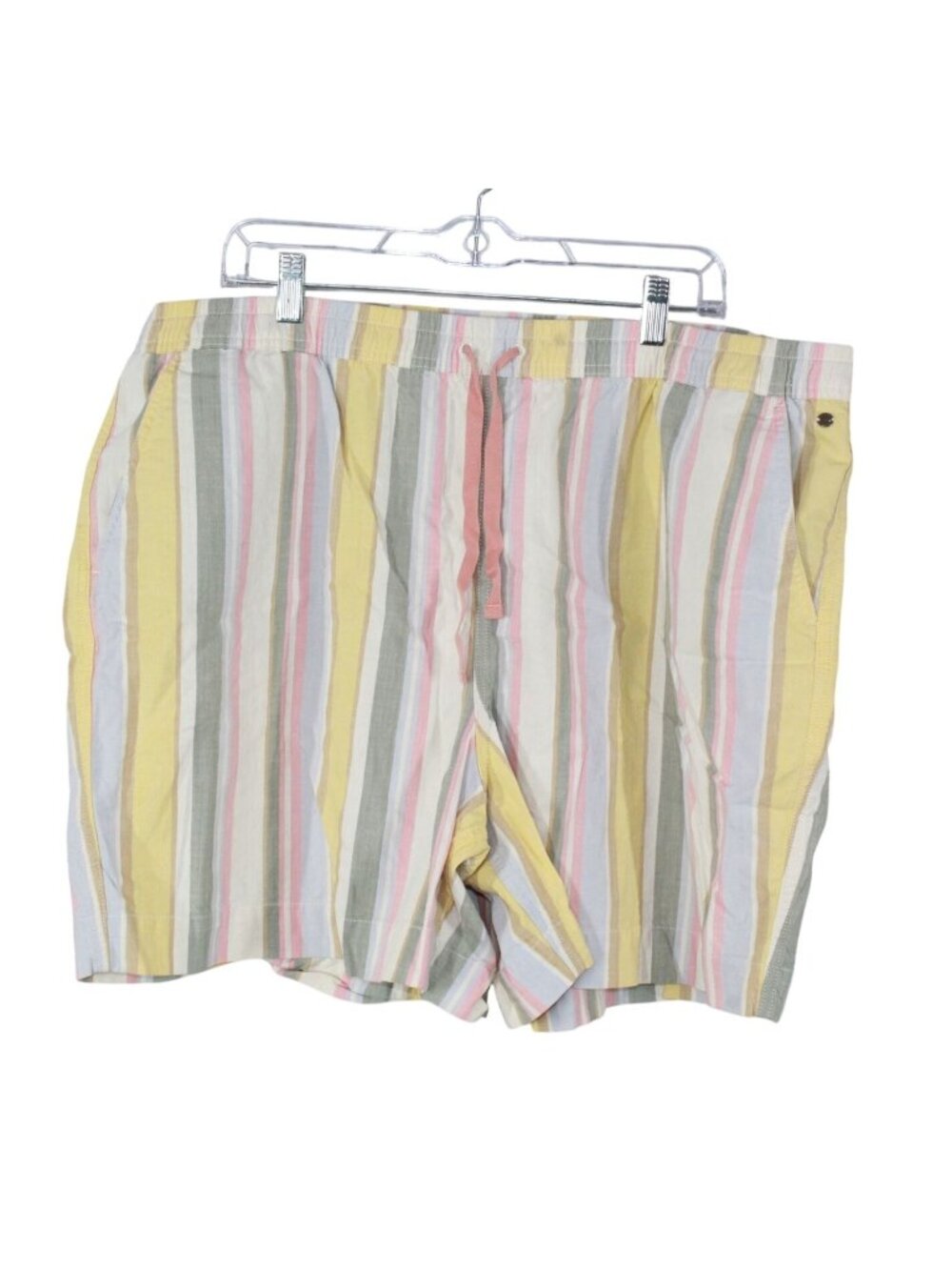 LL Bean Women's Lakewashed Dock Shorts Mid Rise Stripe Casual Summer 20W